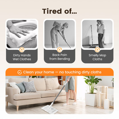 Turn old clothes into cleaning power with this eco-friendly disposable mop—reuse any cloth, reduce waste, and enjoy a cleaner home with a greener touch.