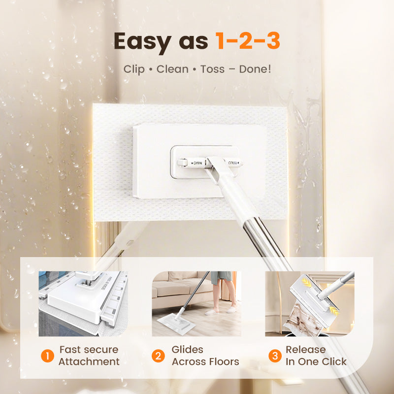 Turn old clothes into cleaning power with this eco-friendly disposable mop—reuse any cloth, reduce waste, and enjoy a cleaner home with a greener touch.