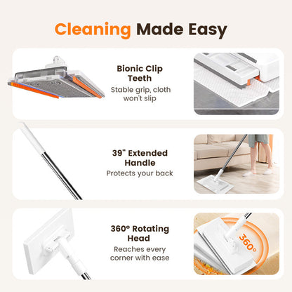 Turn old clothes into cleaning power with this eco-friendly disposable mop—reuse any cloth, reduce waste, and enjoy a cleaner home with a greener touch.