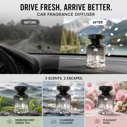 Bring the serenity of nature to every drive with long-lasting fragrance and effortless odour control- 110ml Long-Lasting Car Air Freshener – Natural plant extracts, eliminates smoke & pet odours. Weeks of freshness. Mountain design. Breath easy! 💨✨