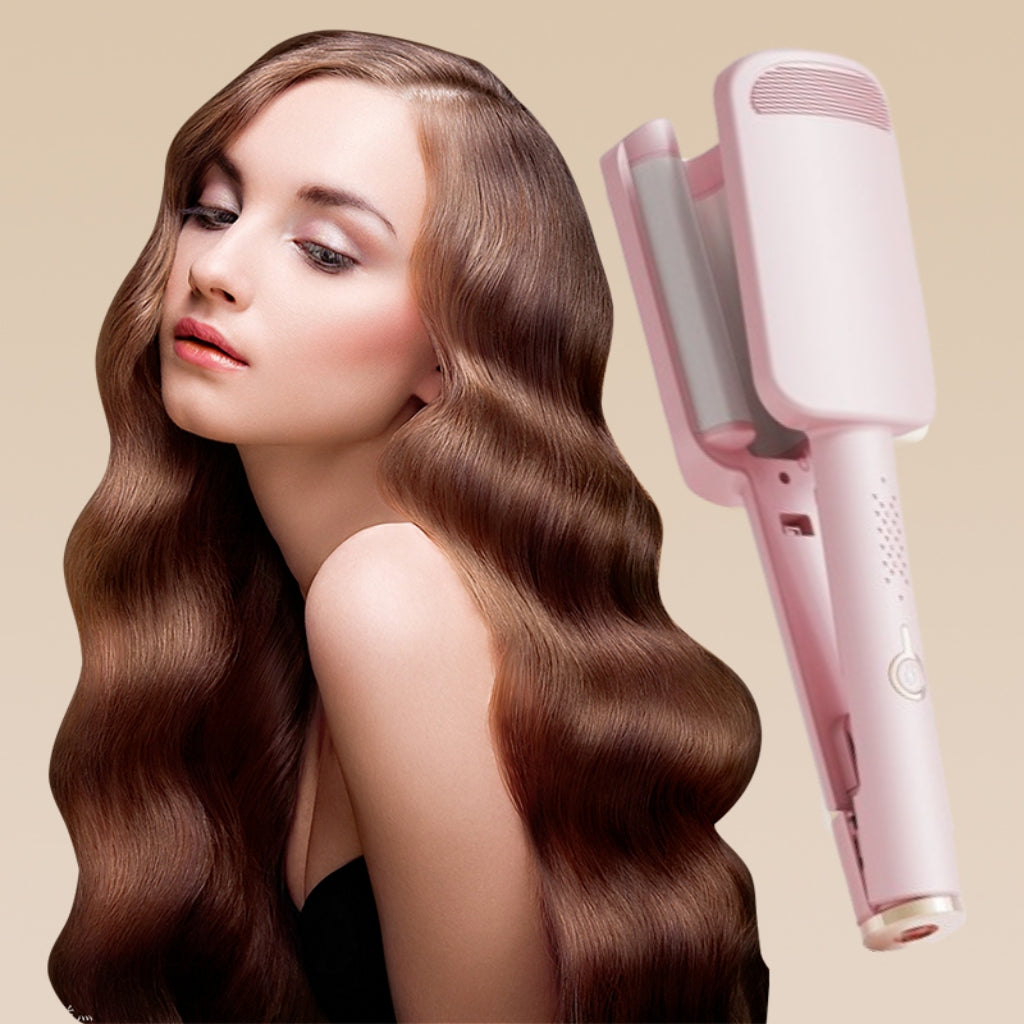 Wave Curling Iron, Fast Heating Adjustable Temperature, 1.6m Extension Cord, Suitable for Any Hairstyle Hair Type