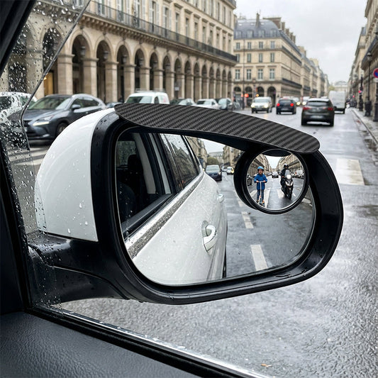 Enjoy clearer, safer driving in any weather with a smart 2-in-1 design that combines rain protection and a 360° rotatable blind spot mirror for enhanced visibility and confidence on every journey.