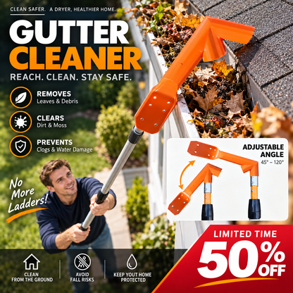 Effortless Gutter Cleaning – Reach Further, Clean Smarter, Stay Grounded