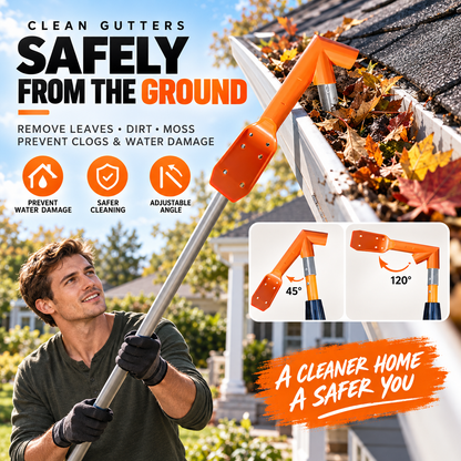 Effortless Gutter Cleaning – Reach Further, Clean Smarter, Stay Grounded