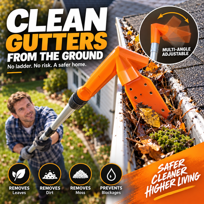 Effortless Gutter Cleaning – Reach Further, Clean Smarter, Stay Grounded
