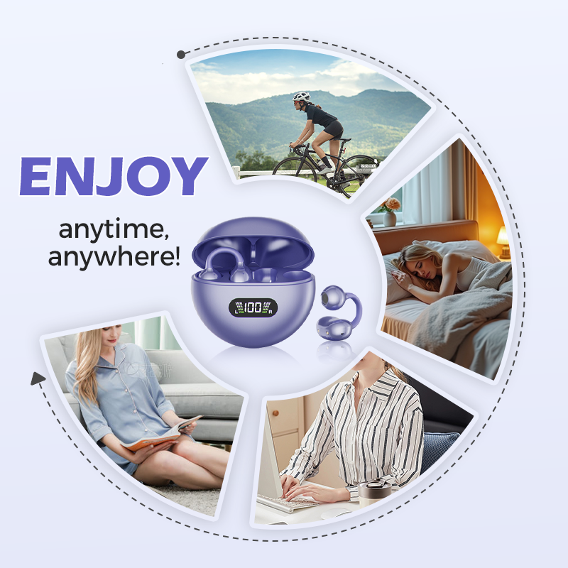 Experience all-day comfort with a featherlight, flexible open-ear design and immerse yourself in rich, crystal-clear surround sound that adapts effortlessly to every song, call, and moment.